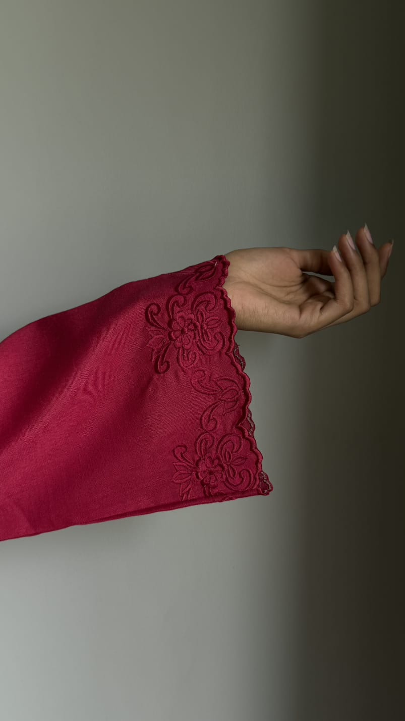 Moh red farshi salwar bottom