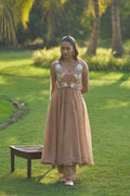 Tani champagne flared single kurti